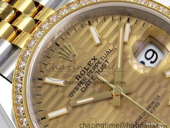 0223 Minimalist DateJust 36 SS 126283rbr VSF 1:1 Best Edition 904L Steel YG Textured Dial on Jubilee Bracelet VS 1378